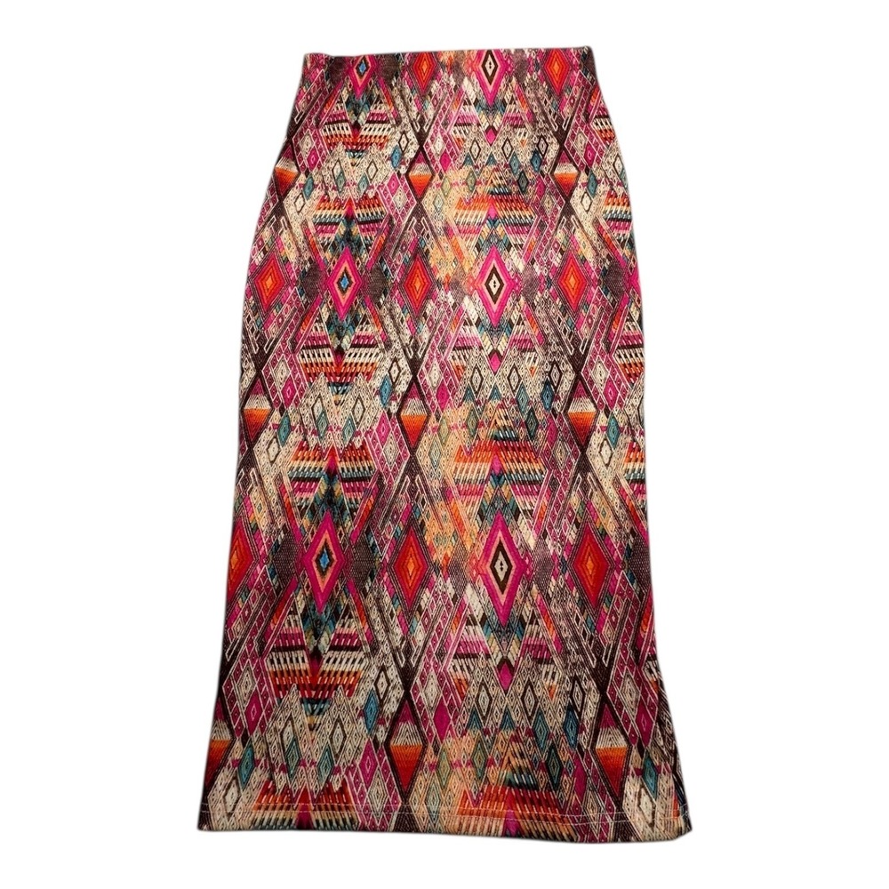Charlotte Russe Women's Size S Geometric Print Yoga Maxi Skirt Made USA‎